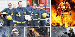 What kind of material are firefighting suits made of?  What characteristics does it have?